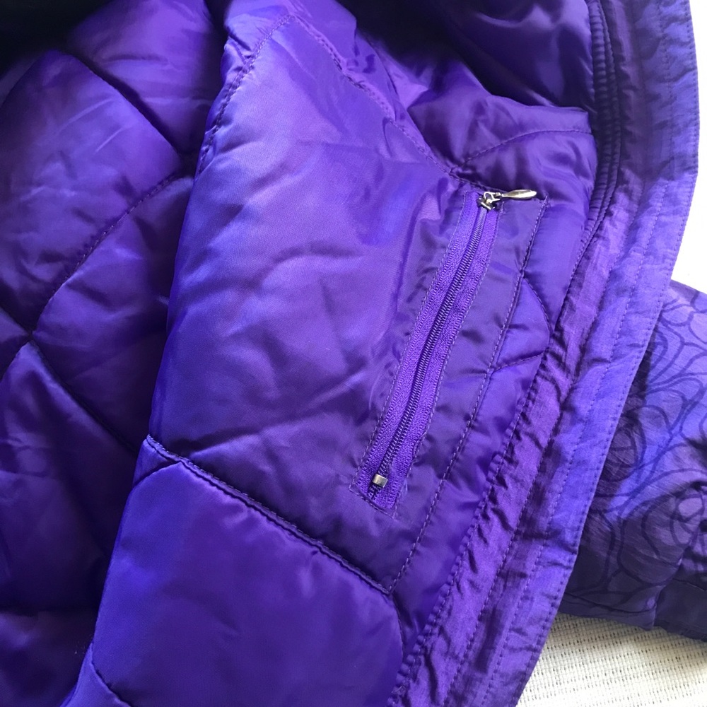 VTG Edelweiss Large Purple Drawstring Puff Jacket - Picture 10 of 11